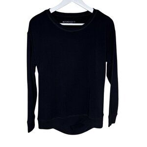 Beyond Yoga Super Soft Black Open-Back Pullover Sweatshirt, Size Small